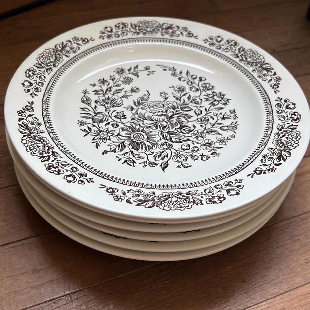Royal China Jeannette Corporation Sussex Plates
Set of 2 vintage dinner plates